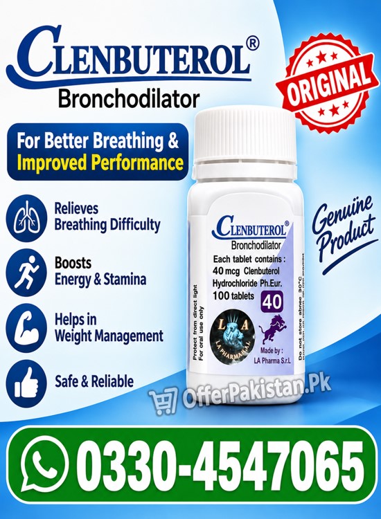 Clenbuterol 40 Mcg Tablets Price in Pakistan