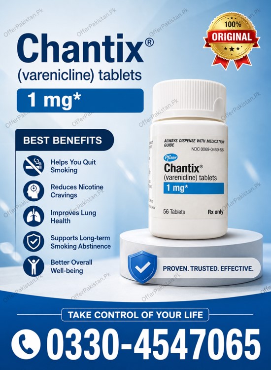 Chantix Varenicline Tablets 1mg Price in Pakistan